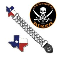 EXTENTION FERMETURE POUR GILET...MCS550673 TEXAS STATE FLAG VEST EXTENDER....LA BOUTIQUE DU BIKER