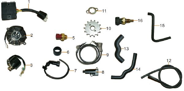 ROUE AR BOBBER / DAYTONA / SPYDER 125/350...N°10 PIGNON DE SORTIE DE BOITE H520/14T 