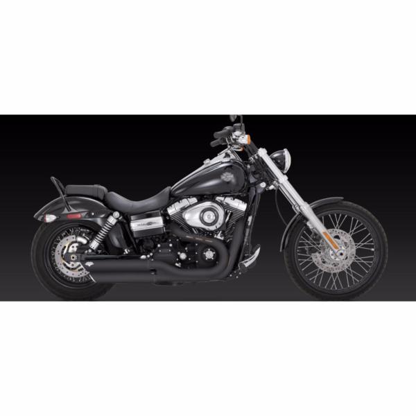 POTS HARLEY FXDF 08-17 / FXDWG 2010 VANCE & HICES 3 "SLASH ROUND TWIN Slip-On Mufflers...VH46845