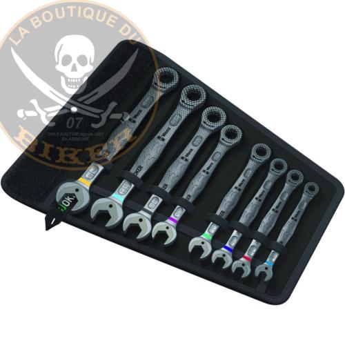 TROUSSE A OUTILS HARLEY 8 PIECES...WERA SET RATCHET COMB WRENCHES INCH 38120115 / 05020012001