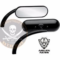 RETROVISEUR HARLEY NOIR ARLEN NESS MINI OVAL NOIR GAUCHE...PE06400499 ARLEN NESS MIRROR MINI-OVAL MICRO BLACK 13-412