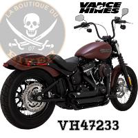 POTS HARLEY FXBB/FXLR/FXFB/FLSL/FLHC/FLDE/FLSB 2018-2023 VANCE & HINES 2-2 SHORTHOTS BLACK...VH47333