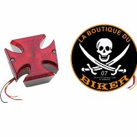 CABOCHON FEU ARRIERE CROIX DE MALTE...PE20100337 DRAG SPECIALTIES TAILLIGHT CROSS LENS RED FOR DS282023