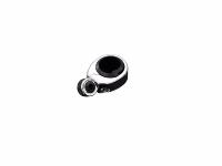 COLLIER POUR CABLE CHROME EN DIAMETRE 25...H68-189 Highway Hawk Single Cable Clamp 1" (25,4mm) for 6mm up to 8mm cables chrome 1 piece