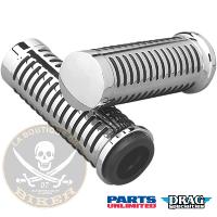 POIGNEES POUR GUIDON DE 22 PARTS UNLIMITED CHROME GRIPS 4 O-RING...DS243184...LA BOUTIQUE DU BIKER