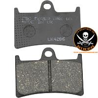 PLAQUETTES DE FREIN YAMAHA MIDNIGHT STAR 1900 / XV1700  AVANT...FA252 EBC BRAKE PAD FA SERIES ORGANIC