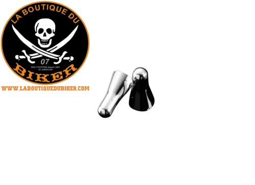 BOUCHONS DE VALVE Highway Hawk Valve stem 16" "Acorn" chrome 2 pieces...H01-121 LA BOUTIQUE DU BIKER