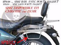 SISSI-BAR MOTO GUZZI NEVADA CLASSIC 750...AVEC PORTE PAQUET CHROME...SP1018 HAUTEUR 35CM