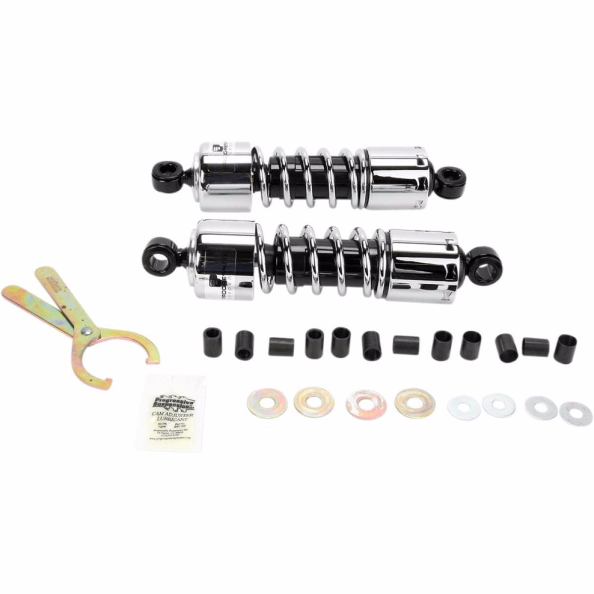 AMORTISSEURS KAWASAKI CHROME 330mm...PROGRESSIVE SUSPENSION SHOCKS