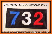 PATCHE BRODE...BLEU BLANC ROUGE 732...LA BOUTIQUE DU BIKER