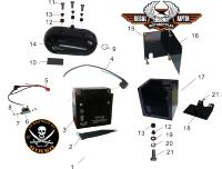 BATTERIE BOBBER 125/350 N°03 BATTERIE 12N7-4A...DRAG SPECIALTIES BATTERY DRAG SPEC 12N7-4A 21130007 / DRGM2274A LA BOUTIQUE DU BIKER