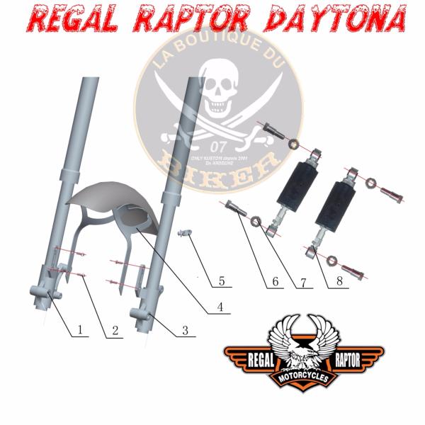 SUSPENSION DAYTONA N°01 TUBE DE FOURCHE DROITE