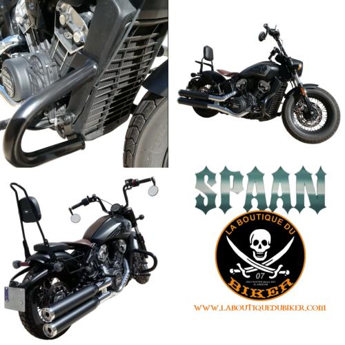 BARRE DE PROTECTION MOTEUR INDIAN Scout Bobber / Rogue...SP1807NE NOIR...LA BOUTIQUE DU BIKER