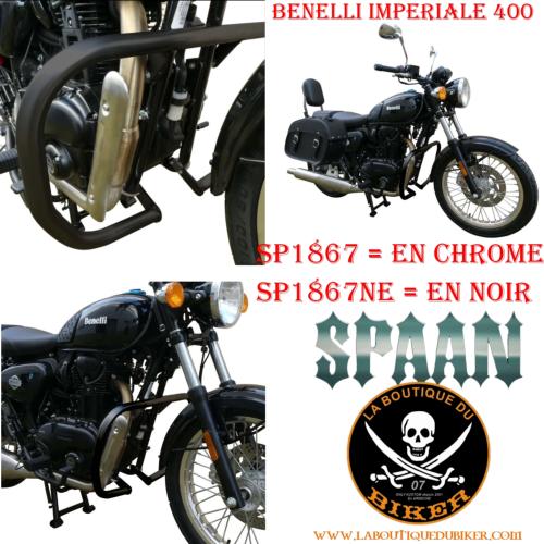 Barre De Protection moteur BENELLI Imperiale 400...SP1867NE NOIR...LA BOUTIQUE DU BIKER