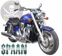 BARRE de PROTECTION MOTEUR HONDA VTX1800 CHROME...SP736 SPAAN LA BOUTIQUE DU BIKER