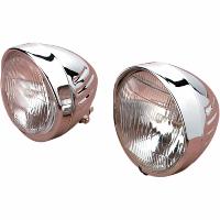 PHARE 170mm DE TYPE CHROME...DRAG SPECIALTIES 6 1/2 HEADLIGHT W/VISOR DS280033 / 20-0338-BXLB1