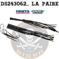 COUVRES LEVIERS FRANGES...DRAG SPECIALTIES FRINGED LEATH LEVER CVRS DS243062