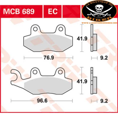 PLAQUETTES DE FREIN ROYAL ENFIELD 500 AVANT ORGANIC...PE17220527 TRW BRAKE PAD ALLROUND ORGANIC STANDARD 17220527 / MCB689...LA BOUTIQUE DU BIKER