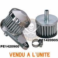 RENIFLARD CHROME SANS SUPPORT...PE1420905 EMGO REPLACEMENT FILTER CHROME 1420905 / 14-20905...LA BOUTIQUE DU BIKER