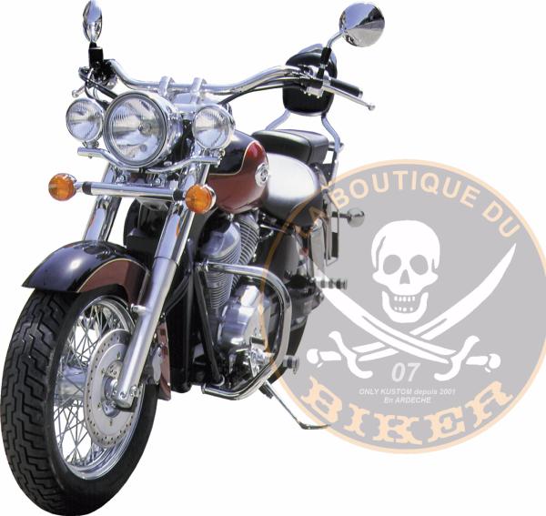 BARRE de PROTECTION MOTEUR HONDA VT750 C2 SHADOW CHROME / VT750 S CHROME...SP329...SPAAN-LA BOUTIQUE DU BIKER