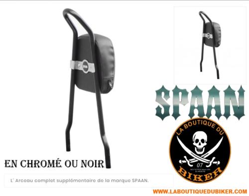 ARCEAU COMPLET POUR SISSI-BAR SPAAN LARGEUR 220mm CHOPPER NOIR 50cm...SP A220-CHNE...LA BOUTIQUE DU BIKER