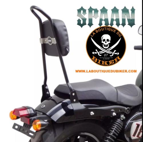 SISSI-BAR HD SOFTAIL FXS BLACKLINE 2011-2013...SANS PORTE PAQUET...SP1038CH CHROME HAUTEUR 50cm...LABOUTIQUEDUBIKER 