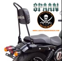 SISSY BAR LEONART / REGAL RAPTOR SPYDER...HAUTEUR 50cm AVEC PORTE PAQUET...SP968CH CHROME  #LABOUTIQUEDUBIKER