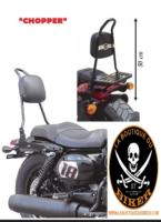 SISSI-BAR HD SPORTSTER APRES 2004...50cm SANS PORTE PAQUET CHROME...SP667CH...LA BOUTIQUE DU BIKER