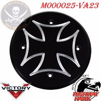CACHE MOTEUR VICTORY GAUCHE...Highway Hawk engine cover / cover " cross black" for Victory left (1 piece) #M000025VA23
