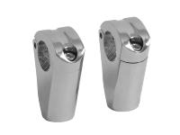 RISERS 06.5CM POUR GUIDON DE 32mm...H56-0671 CHROME...Highway Hawk Riser "Spartican 65 mm" 32mm 1 1/4" clamping With reducing sleeves for use on triple clamps of 10, 12mm bushings TÜV black