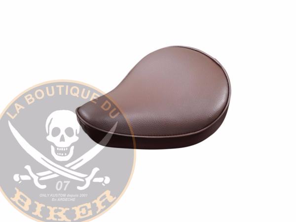 SELLE SOLO UNIVERSEL SMALL MARRON...H53-1805 Highway Hawk Motorcycle solo seat universal "Bobber Style" synthetic leather brown length / 320 mm width 250 mm