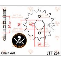 PIGNON de SORTIE BOITE DERBI 428/15T...JTF264.15 FRONT REPLACEMENT SPROCKET 15 TEETH 428 PITCH