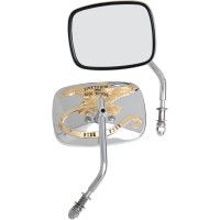 RETROVISEURS HARLEY CHROME/DORé LIVE TO RIDE...PE06400476 DRAG SPECIALTIES MIRROR LIVE-TO-RIDE GOLD M60-0007G