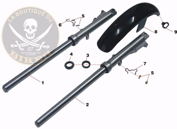 SUSPENSION BOBBER AVANT N°09 PASSE CABLE