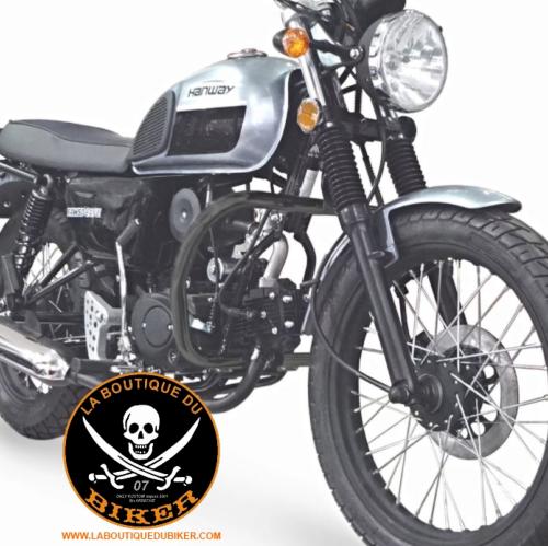 BARRE de PROTECTION MOTEUR HANWAY RAW 50...SP1117NE NOIR...LA BOUTIQUE DU BIKER