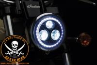 PHARE 146mm LED REFLECTEUR NOIR...PE20011799 KURYAKYN HEADLIGHT LED 5.75 VISION 20011799 / 2462