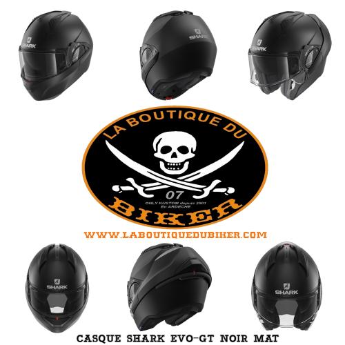 CASQUE TAILLE 53-54 XS...CASQUE SHARK EVO-GT NOIR MAT...MCS-944257 LA BOUTIQUE DU BIKER