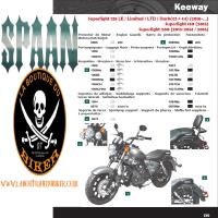 SISSI-BAR KEEWAY 125 SUPERLIGHT DARK...HAUTEUR 50cm SANS PORTE PAQUET...SP1007CH CHROME...SPAAN-LA BOUTIQUE DU BIKER