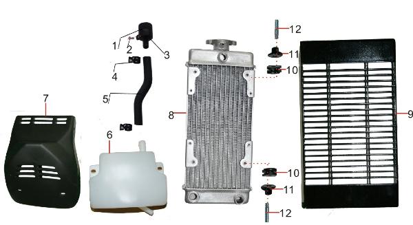 RADIATEUR DAYTONA / SPYDER / BOBBER 125 et 350 N°01 BOUCHON
