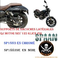 SUPPORTS SACOCHES QJ MOTOR SRV 125...SP1883NE  NOIR KLICKFIX...Supports De Sacoches Latérales QJ MOTOR SRV 125 Klick Fix NOIR