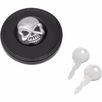 BOUCHON DE RESERVOIR HARLEY a CLES NON VENTILE HD 1999-2019...PE07030691 DRAG SPECIALTIES CAP N-VNT W/LOCK SKL BLK 07030691 / 03-0320ABS-B
