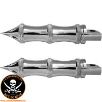 CALE-PIEDS HD ACCUTRONIX FOOT PEGS TRIBAL FOLDING CHROME...PE16201223...LA BOUTIQUE DU BIKER