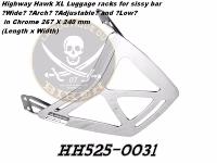 SISSY BAR YAMAHA 950A MIDNIGHT STAR SANS PORTE PAQUET ARCH...H522-3049 Highway Hawk Sissy Bar "Arch" for Yamaha XVS 950 A Midnight Star average height from fender 400 mm high in chrome - complete