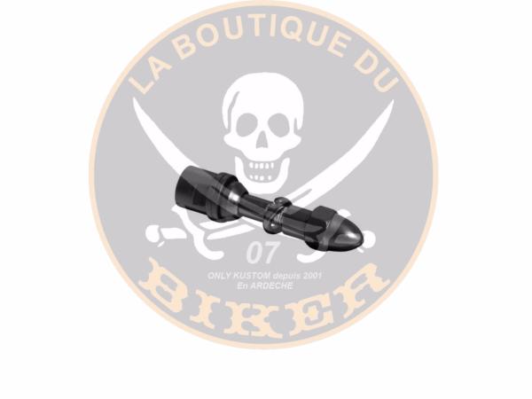 ADAPTATEUR POUR RETRO HARLEY NOIR...H304-009 Highway Hawk Mirror adapter (1 piece) black suitable for all mirrors with M10x1.25mm thread for mounting on Harley Davidson models