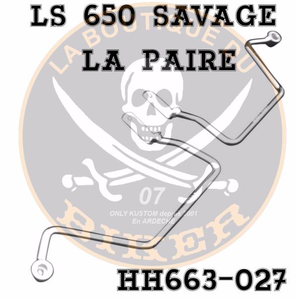 SUPPORTS SACOCHES SUZUKI LS 650 SAVAGE...H663-027 LA PAIRE...Highway Hawk Saddlebag Support Kit Set chrome for Suzuki LS 650 Savage LA BOUTIQUE DU BIKER