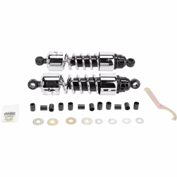 AMORTISSEURS KAWASAKI CHROME 318mm...PROGRESSIVE SUSPENSION SHOCKS 4000 12.5" PS4207C / 412-4207C