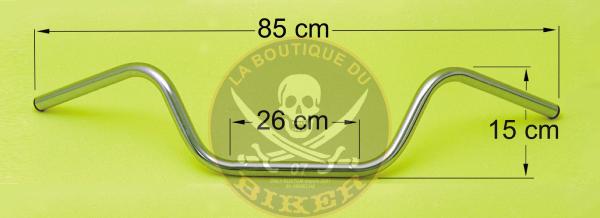 GUIDON EN 25 WISHBONE CHROME...SP399...SPAAN-LA BOUTIQUE DU BIKER 