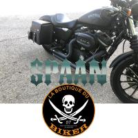 SACOCHES HD SPORTSTER EN CUIR...SP1467M MARRON...SPAAN LA BOUTIQUE DU BIKER