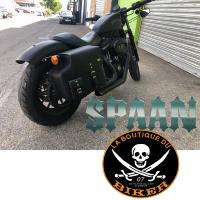 SACOCHES HD SPORTSTER EN CUIR...SP1467M MARRON...SPAAN LA BOUTIQUE DU BIKER