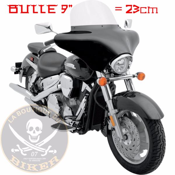 NEZ DE COCHON KAWASAKI VN900 CLASSIC 2006-2015...MEMPHIS SHADES BULLE 23cm CLAIRE